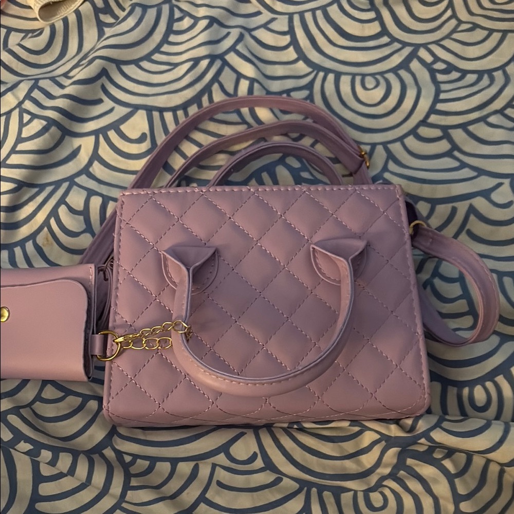 Quilted Purple Handbag